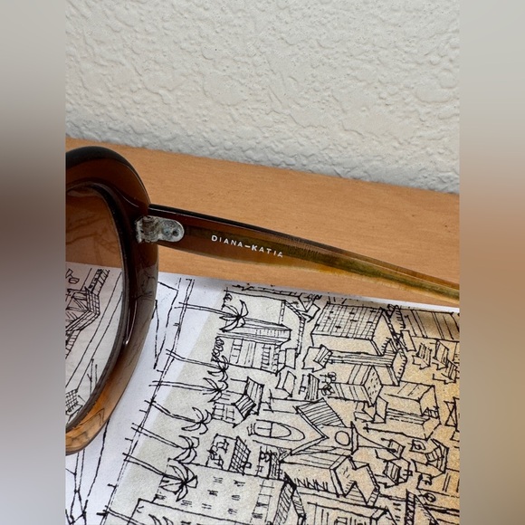 Late 60s Oversized Gradient Brown Round Sunglasses - Picture 6 of 7